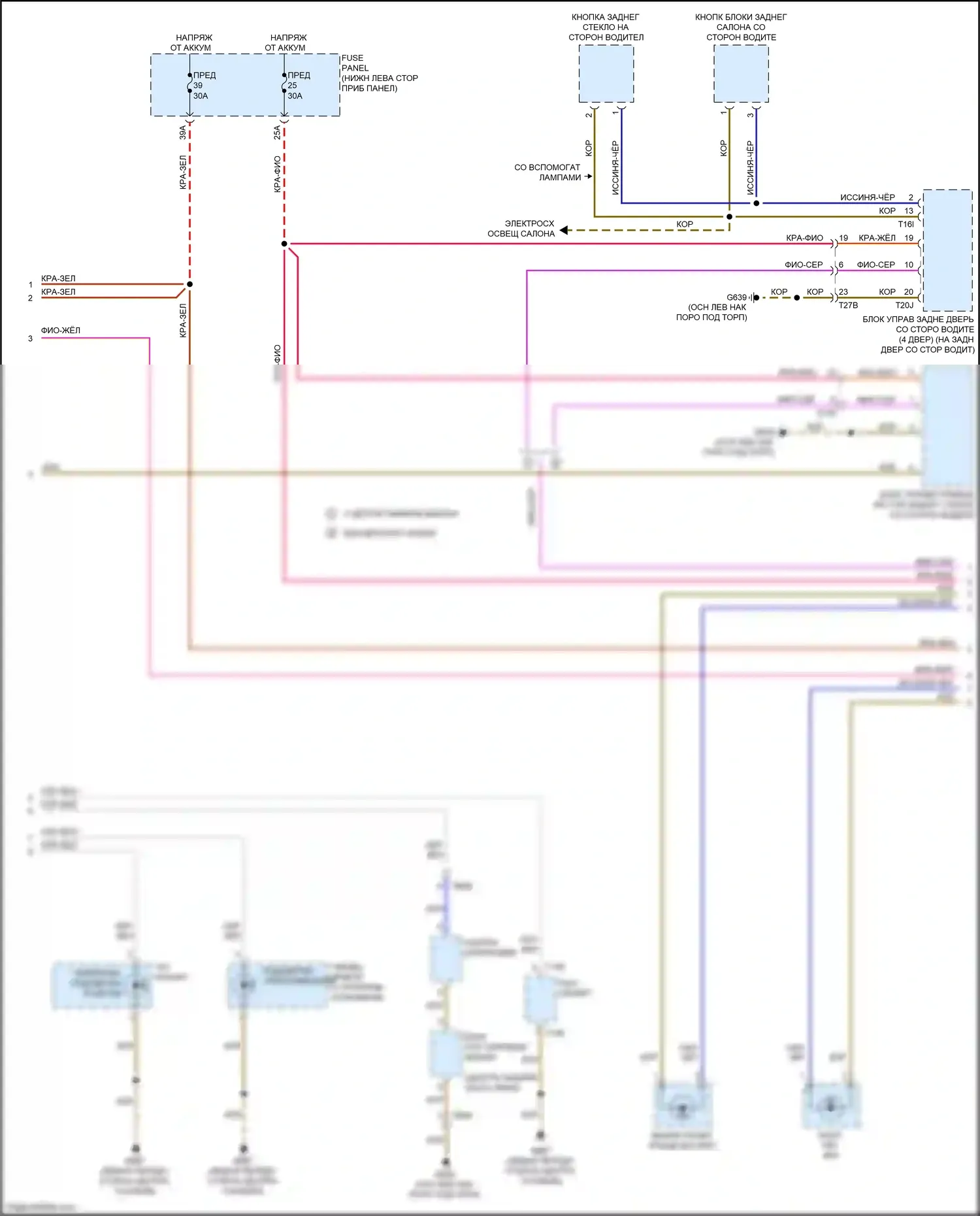 RS3 Audi 8V рестайлинг (2017-2021): Электросхема подсветки приборной панели (2 из 3) 