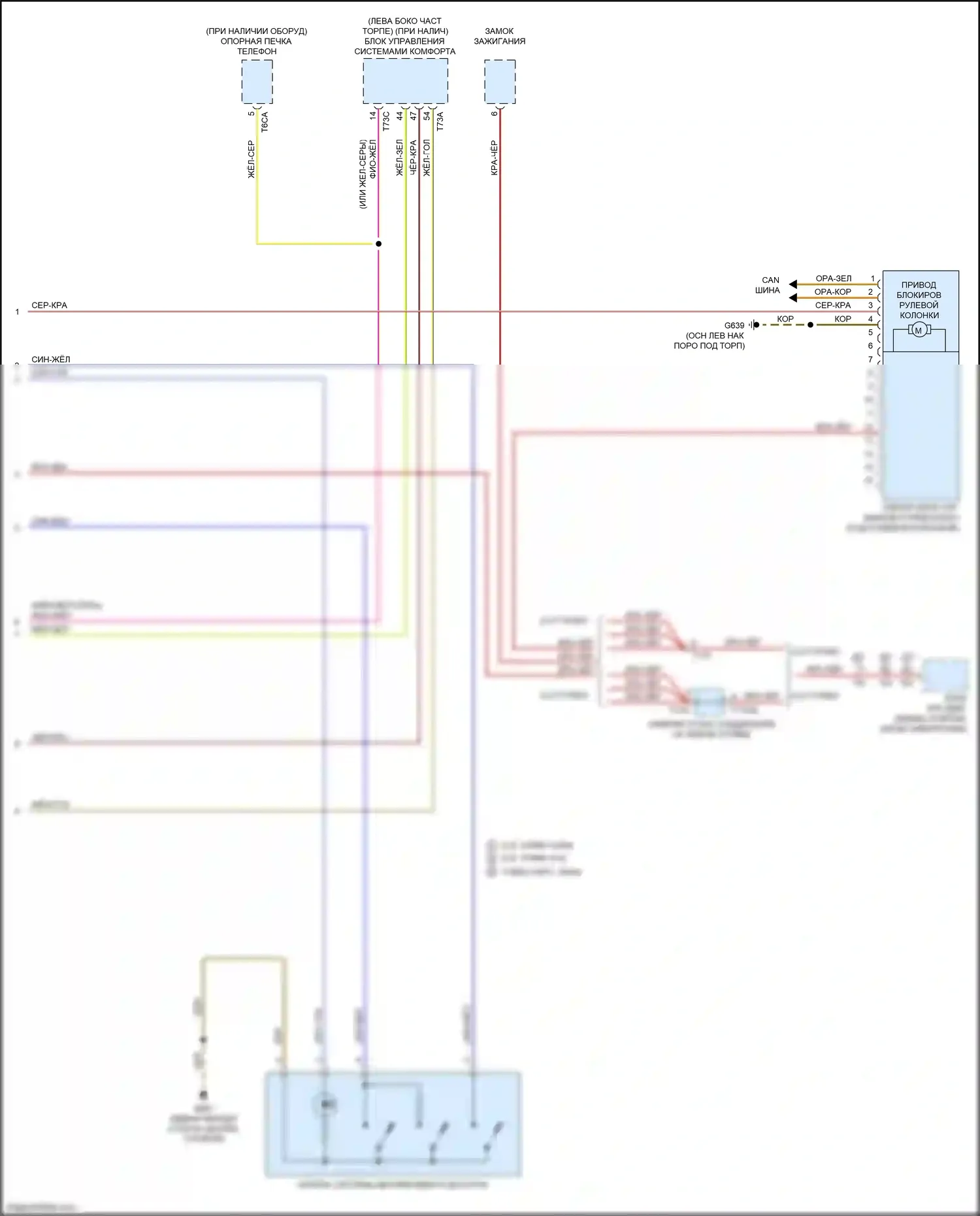 RS3 Audi 8V рестайлинг (2017-2021): Электросхема системы бесключевого доступа (2 из 2) 