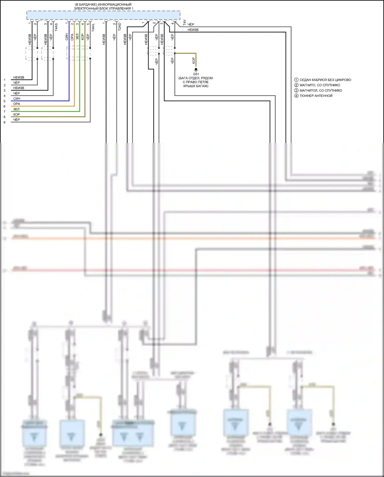 RS3 Audi 8V рестайлинг (2017-2021): Электросхема навигации, с усилителем (2 из 5) 