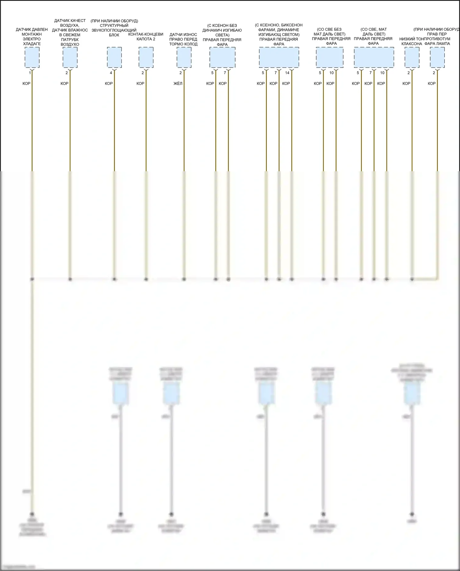 RS3 Audi 8V рестайлинг (2017-2021): Электросхема разводки массы (4 из 8) 