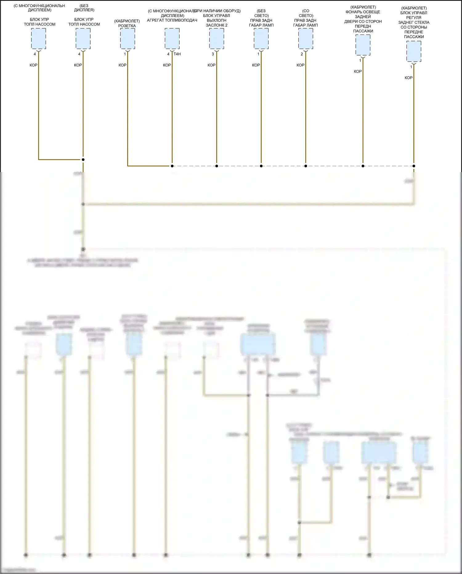 RS3 Audi 8V рестайлинг (2017-2021): Электросхема разводки массы (7 из 8) 