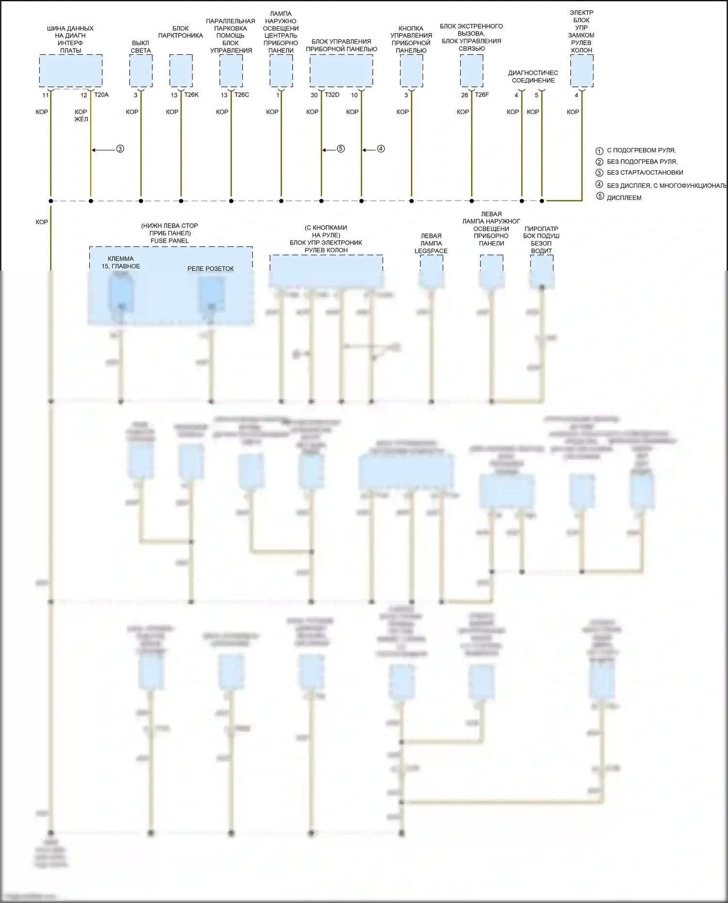RS3 Audi 8V рестайлинг (2017-2021): Электросхема разводки массы (8 из 8) 