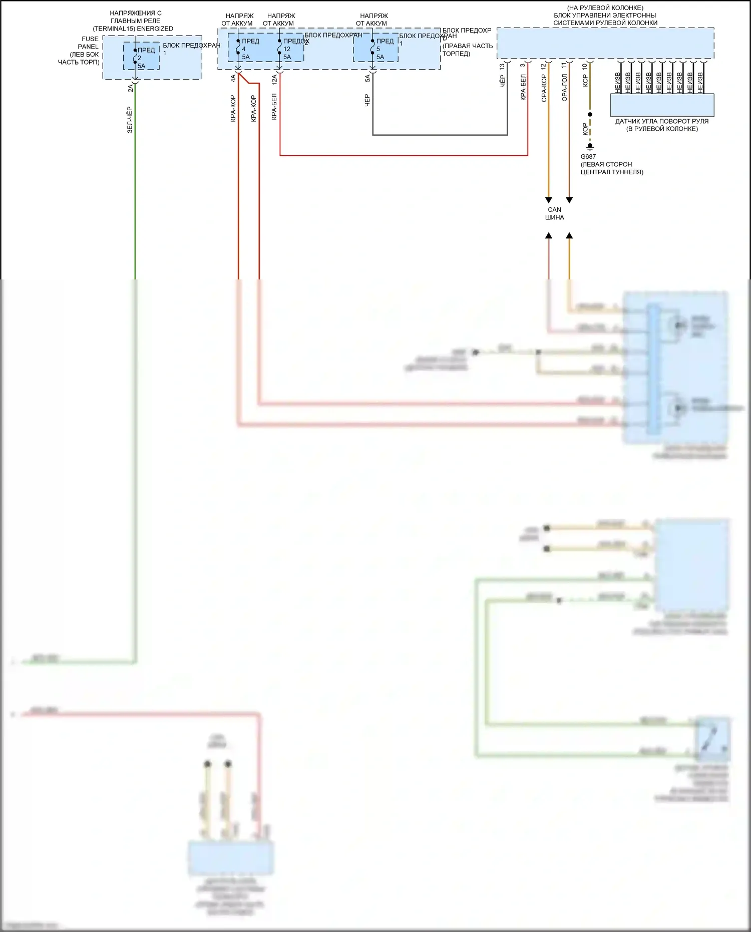 RS5 Audi 8T рестайлинг (2012-2016): Антиблокировочная система abs электросхема (3 из 3) 