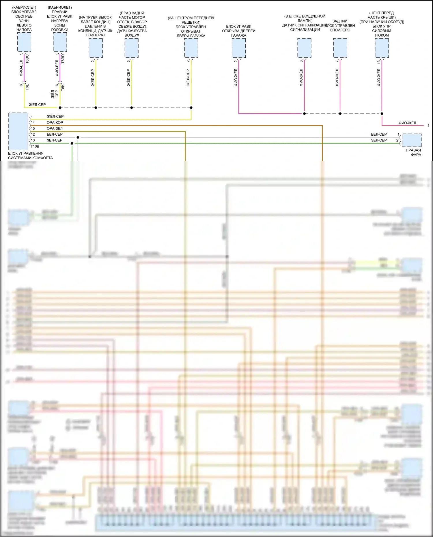 RS5 Audi 8T рестайлинг (2012-2016): Can шина электросхема (2 из 3) 