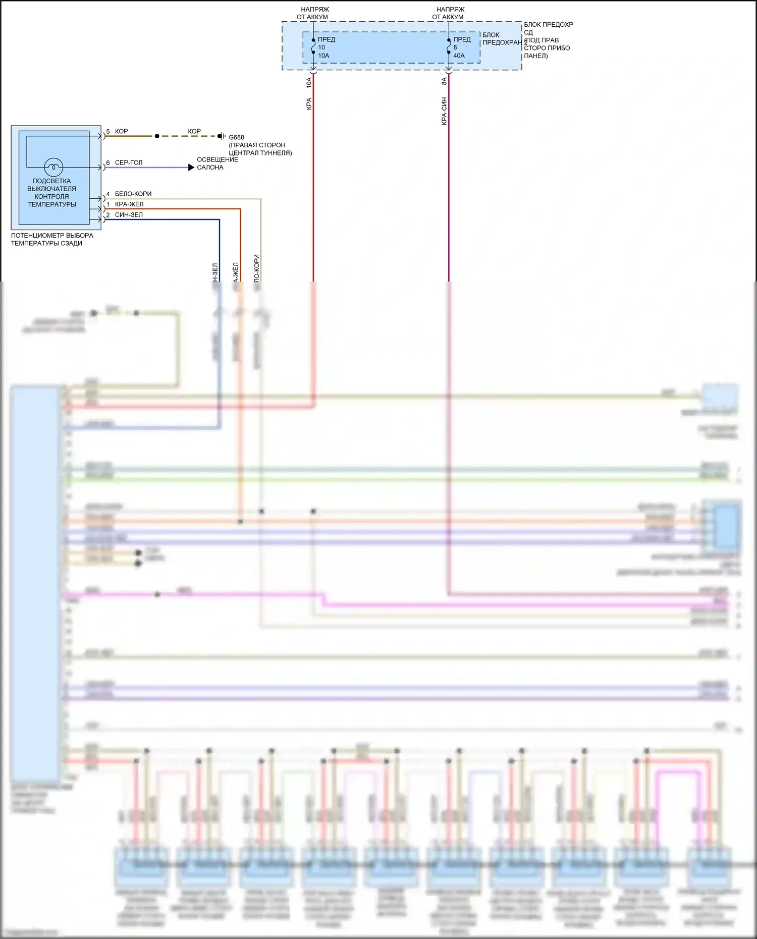 RS5 Audi 8T рестайлинг (2012-2016): Электросхема климат контроля, комфорт (1 из 3) 