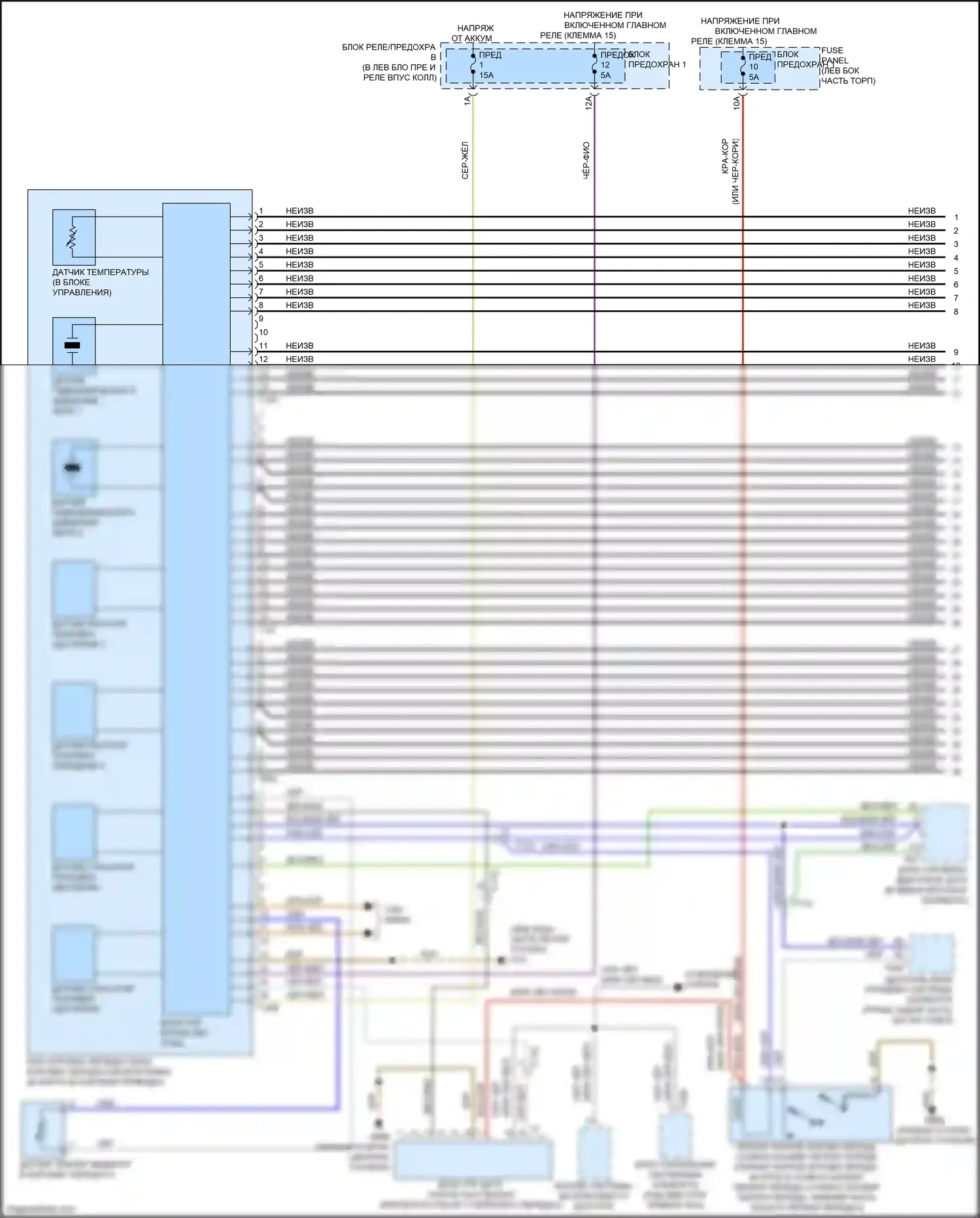 RS5 Audi 8T рестайлинг (2012-2016): Электросхема автоматической коробки передач (1 из 3) 