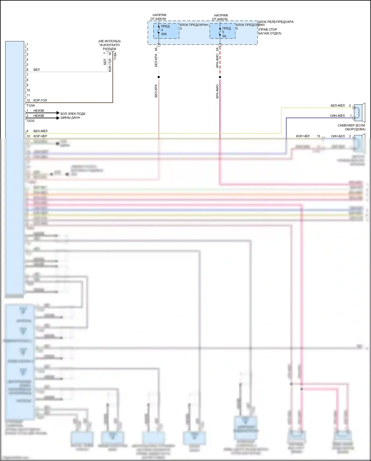RS5 Audi 8T рестайлинг (2012-2016): Электросхема магнитола, кабриолет стандартный mmi и базовый mmi (1 из 2) 