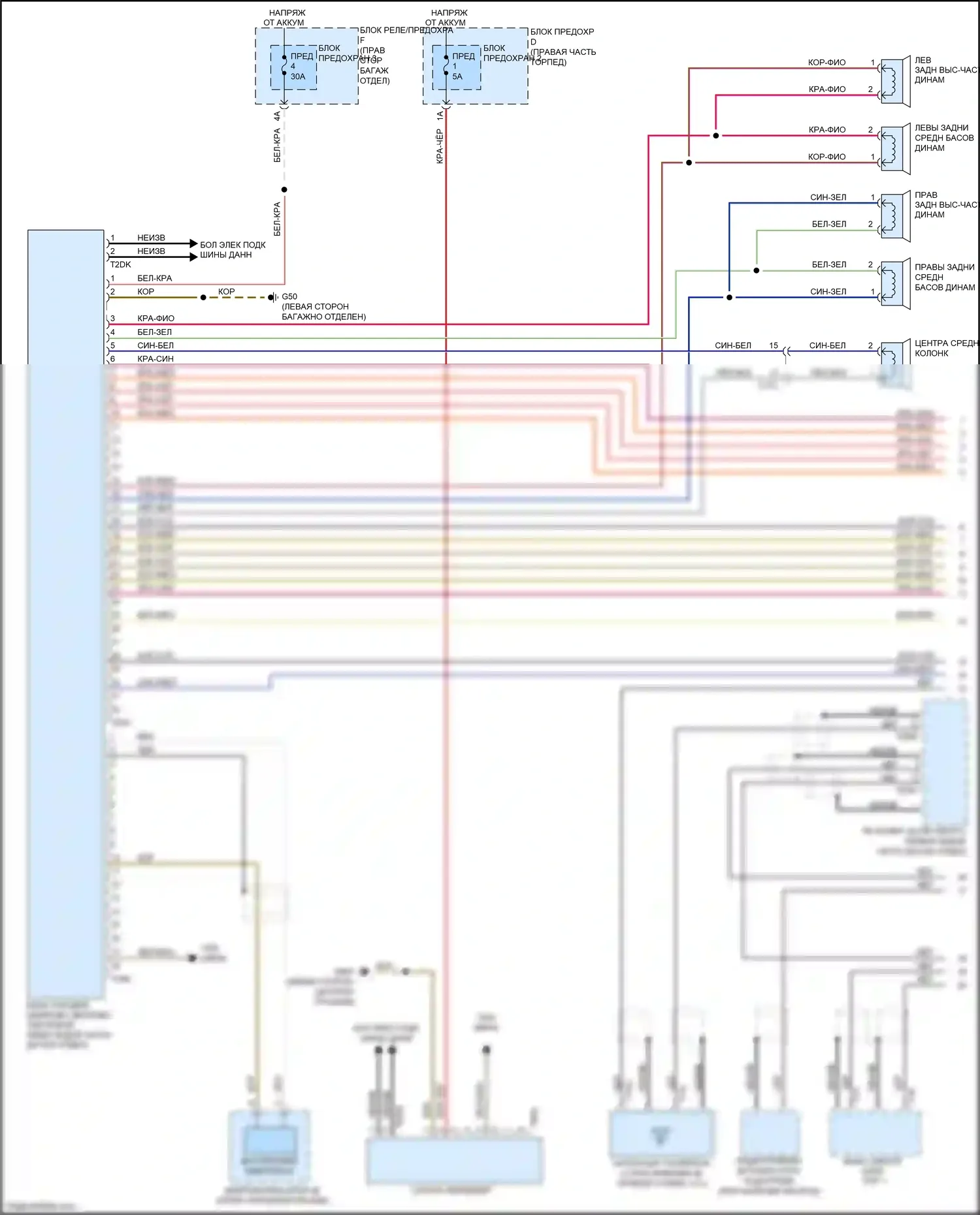 RS5 Audi 8T рестайлинг (2012-2016): Электросхема магнитола, купе премиум mmi (1 из 2) 