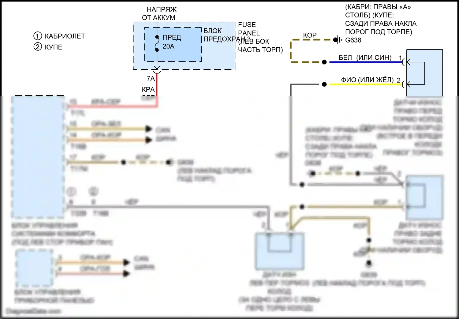 RS5 Audi 8T рестайлинг (2012-2016): Электросхема помощников водителя 