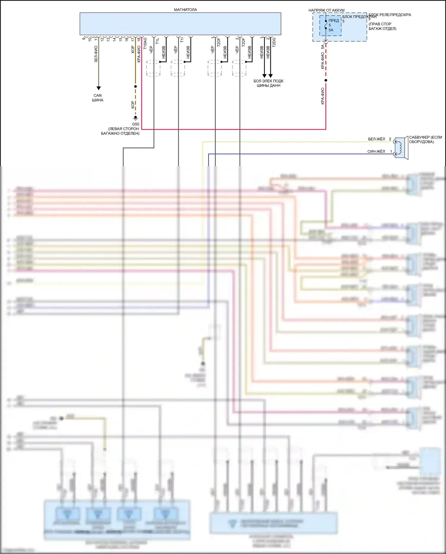 RS5 Audi 8T рестайлинг (2012-2016): Электросхема навигации, купе премиум mmi (2 из 2) 