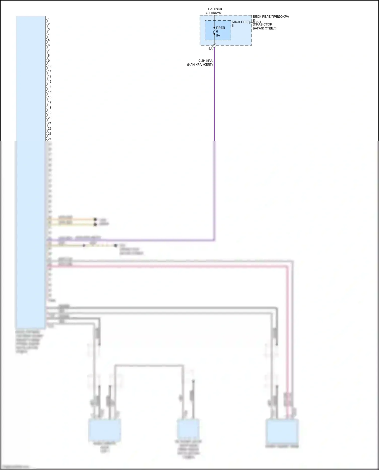 RS5 Audi 8T рестайлинг (2012-2016): Электросхема задней камеры 