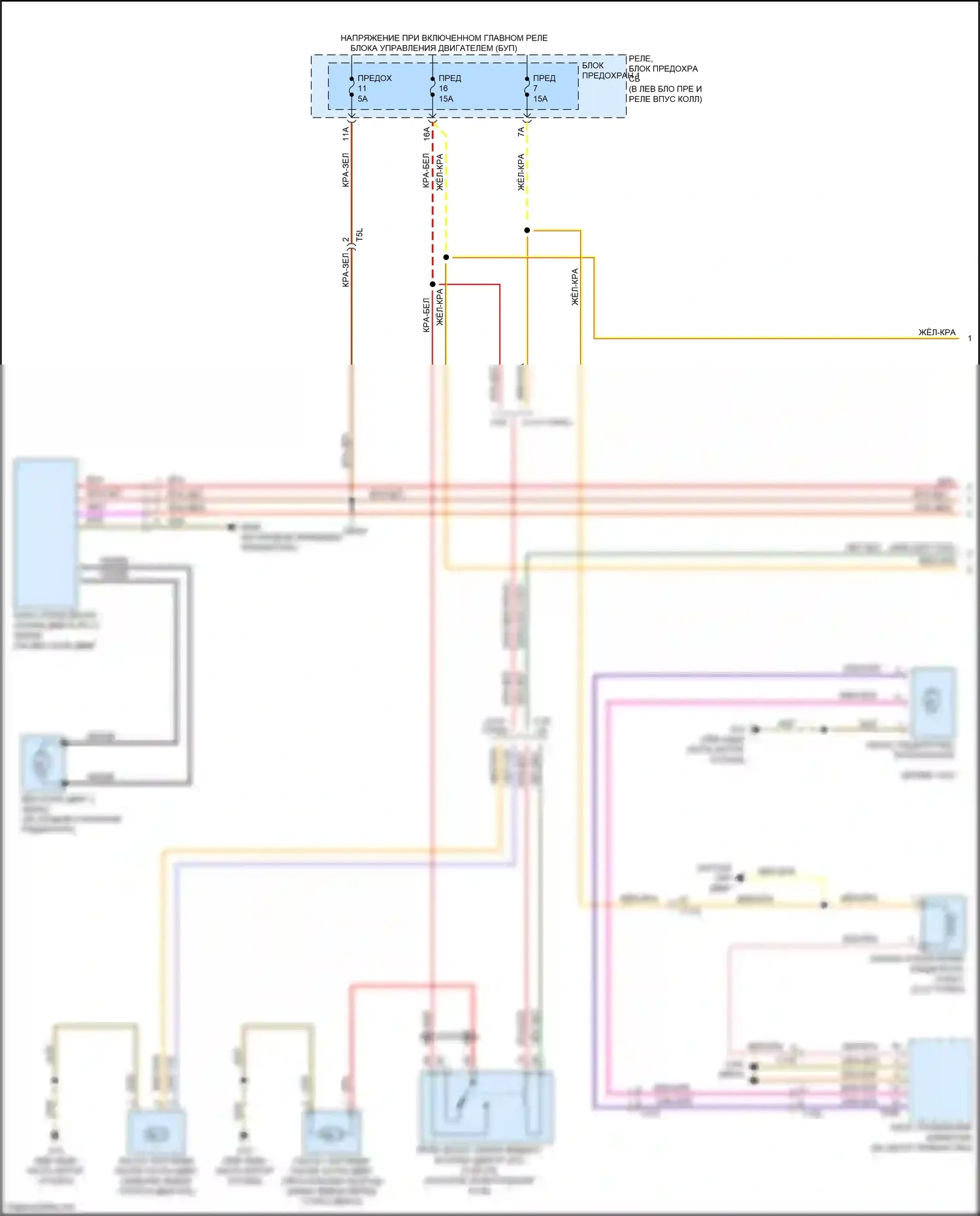 RS5 Audi 8T рестайлинг (2012-2016): Электросхема вентилятора охлаждения (1 из 2) 