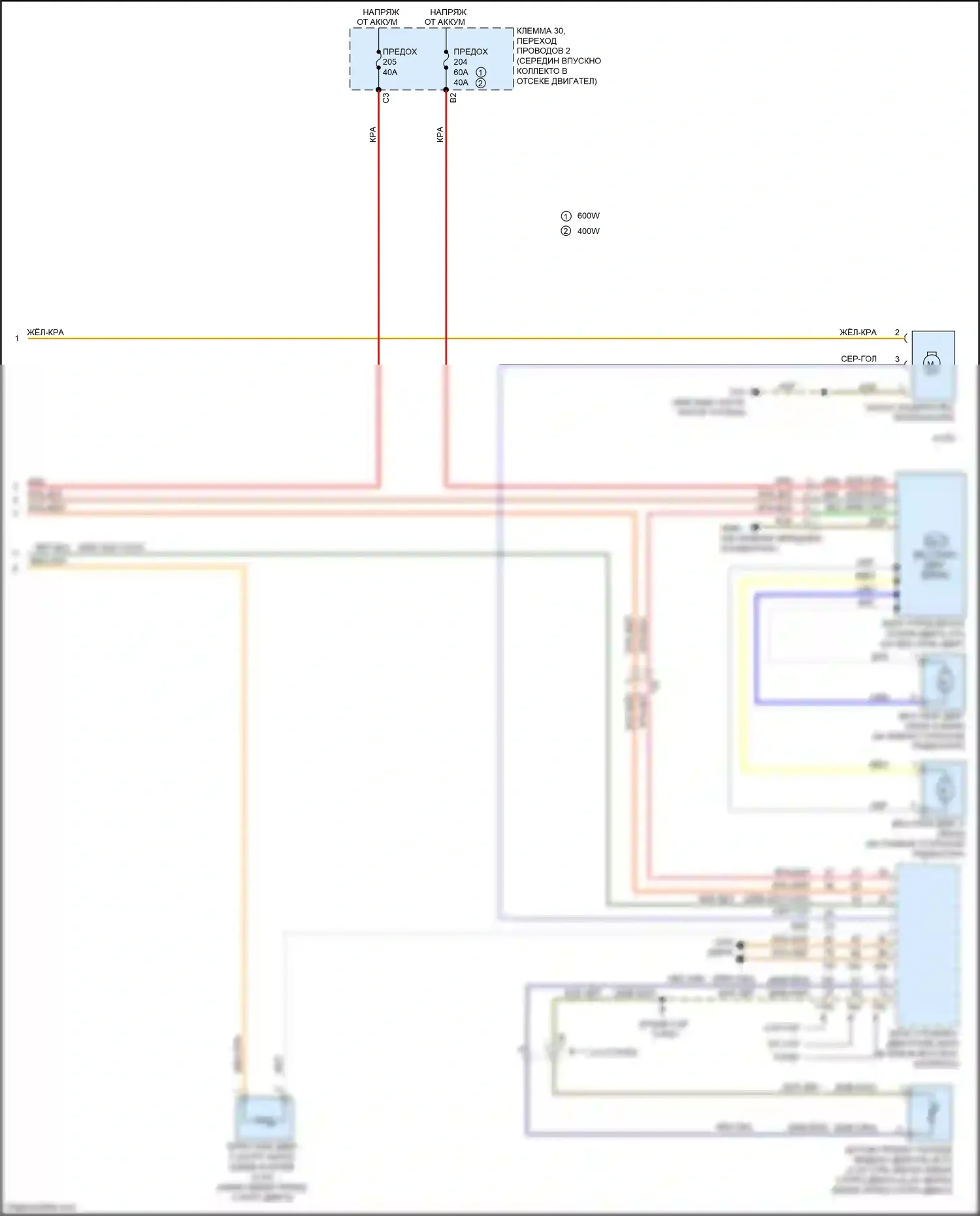 RS5 Audi 8T рестайлинг (2012-2016): Электросхема вентилятора охлаждения (2 из 2) 