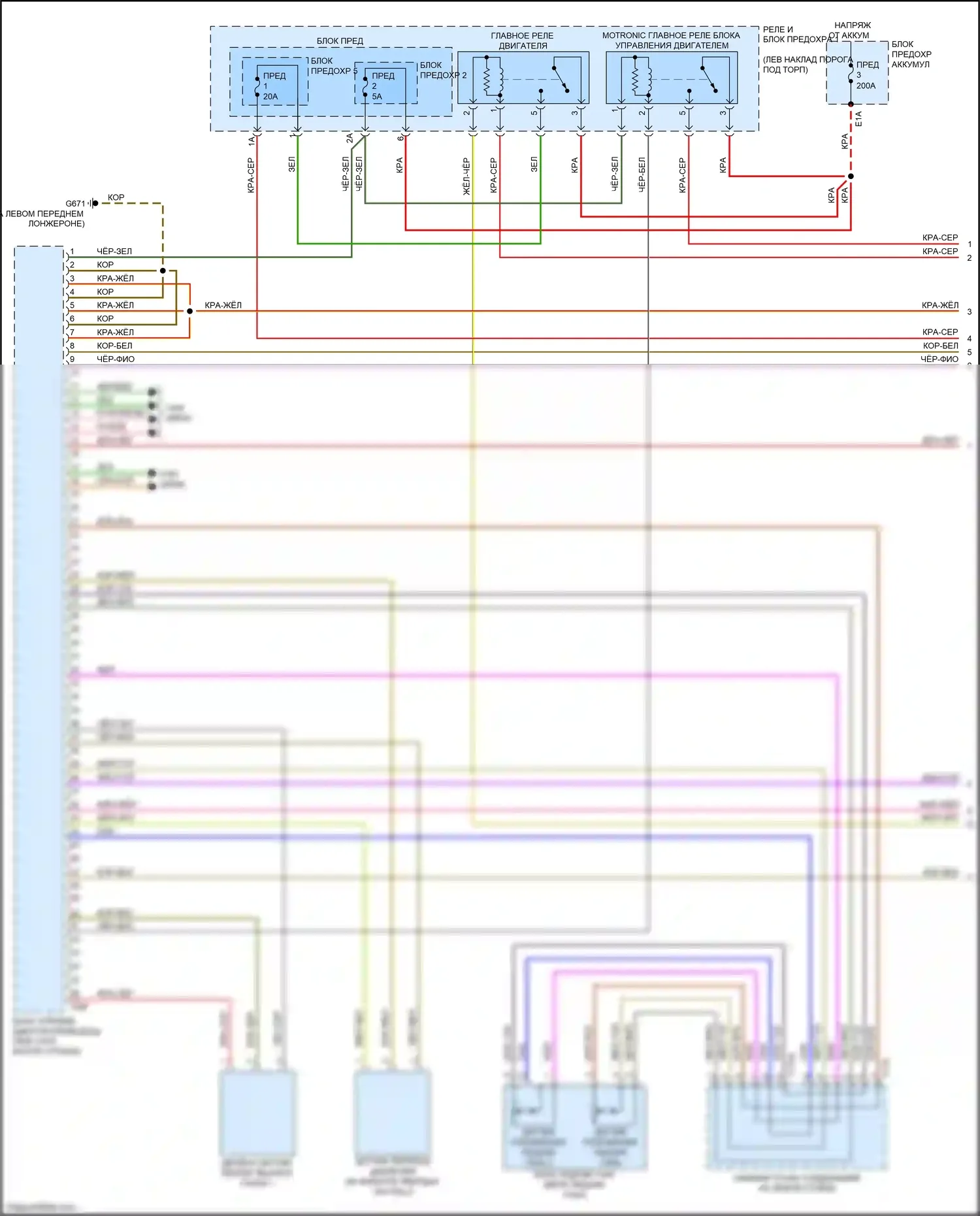 RS5 Audi F5 рестайлинг (2019-2024): Электросхема двигателя 2.9л турбо (1 из 10) 
