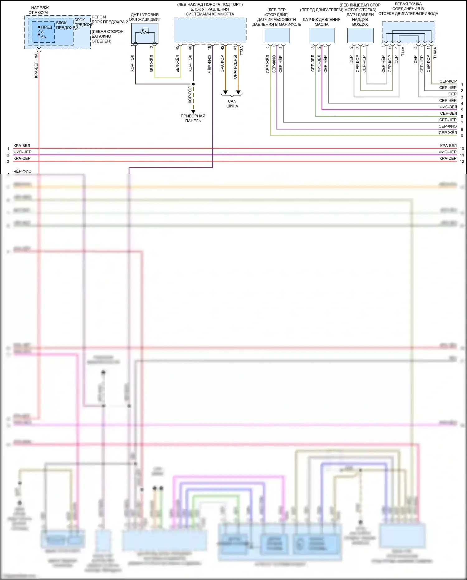 RS5 Audi F5 рестайлинг (2019-2024): Электросхема двигателя 2.9л турбо (3 из 10) 