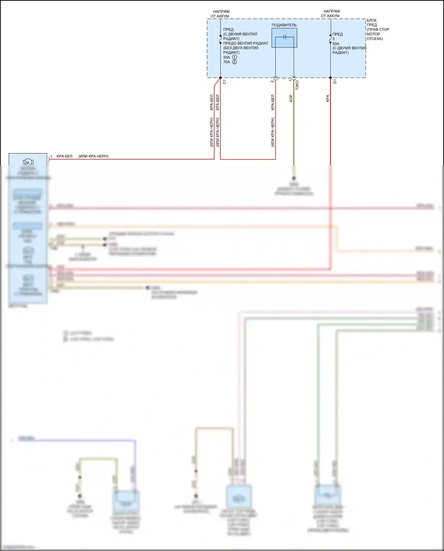 RS5 Audi F5 рестайлинг (2019-2024): Электросхема климат контроля, с климатом (3 из 4) 