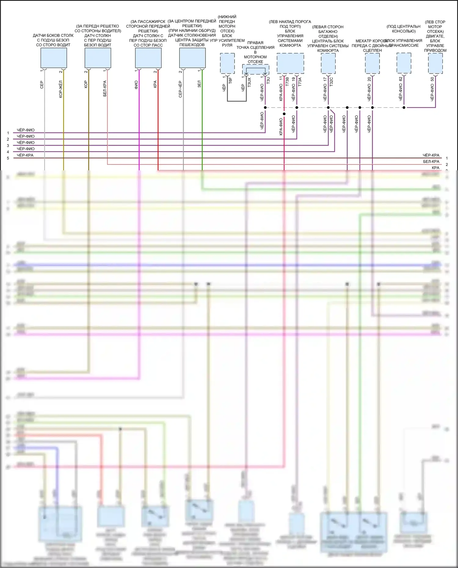 RS5 Audi F5 рестайлинг (2019-2024): Электросхема подушек безопасности (4 из 5) 