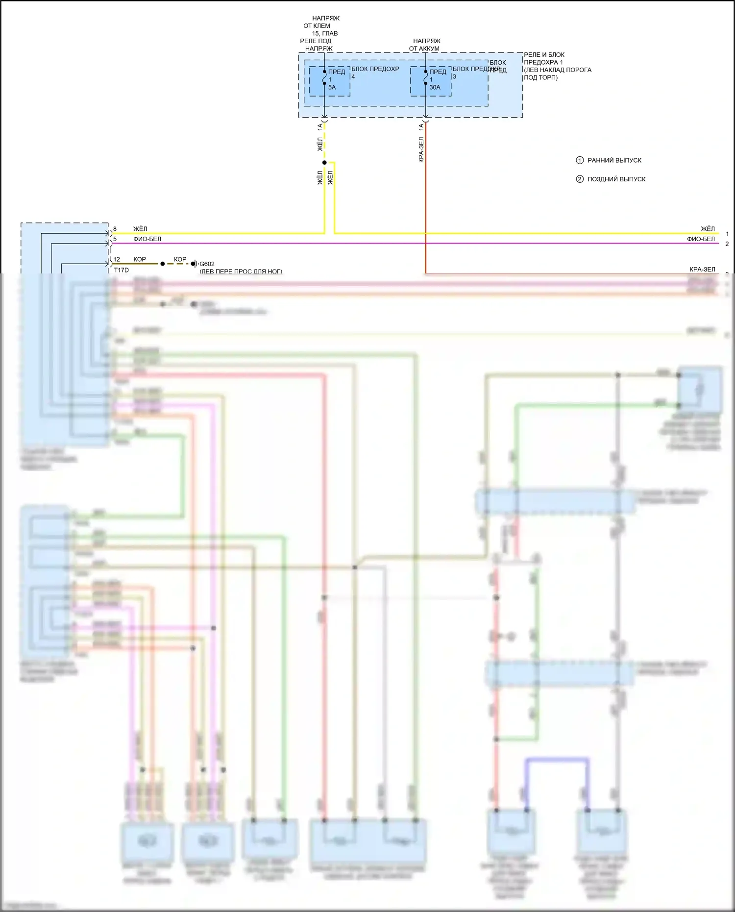 RS5 Audi F5 рестайлинг (2019-2024): Электросхема обогреваемых сидений, с вентиляцией (1 из 2) 
