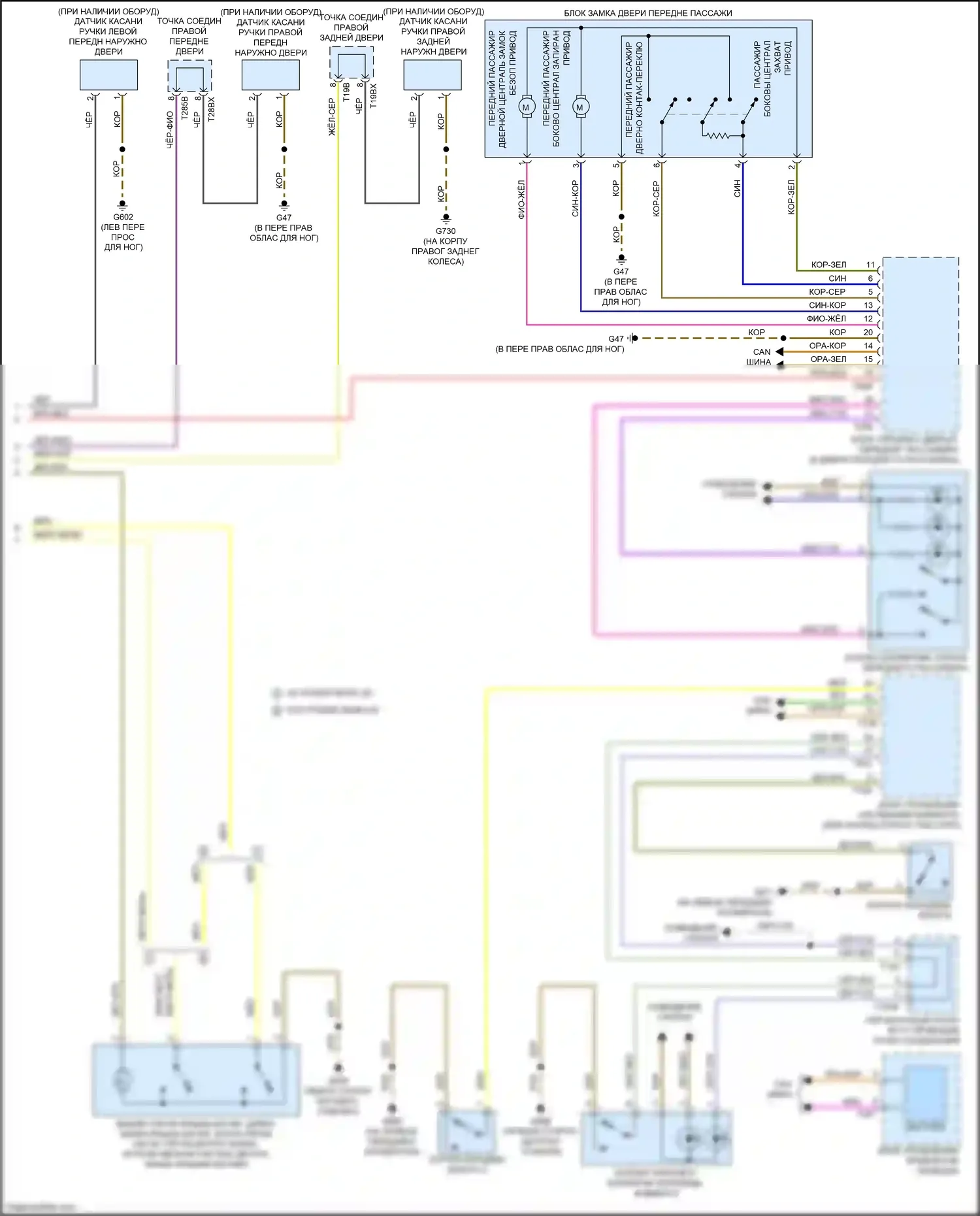 RS5 Audi F5 рестайлинг (2019-2024): Электросхема защиты от взлома (2 из 2) 