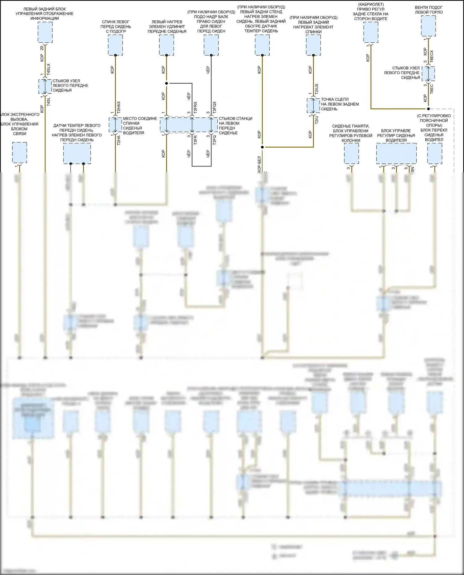 RS5 Audi F5 рестайлинг (2019-2024): Электросхема точек подключения масс (3 из 9) 