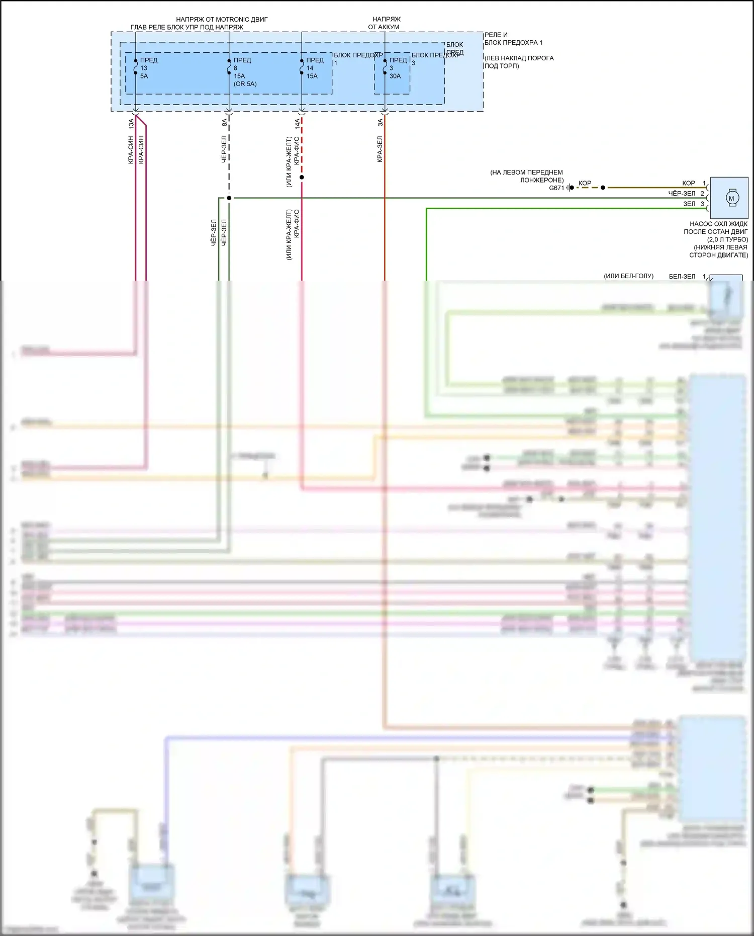 RS5 Audi F5 рестайлинг (2019-2024): Электросхема вентилятора охлаждения (2 из 2) 
