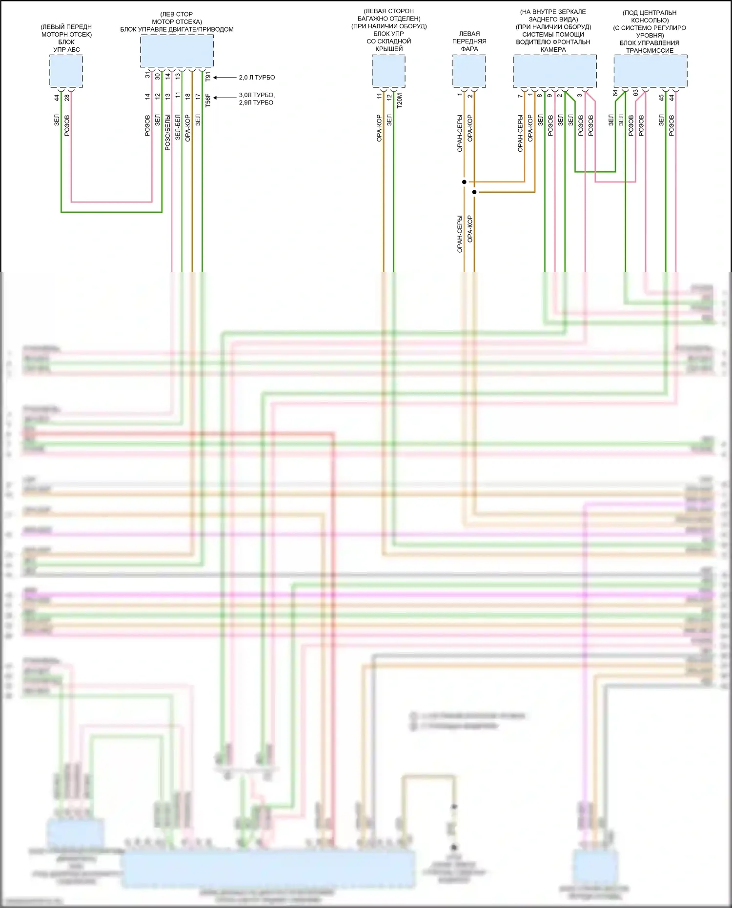 RS5 Audi F5 (2017-2019): Can шина электросхема (2 из 8) 