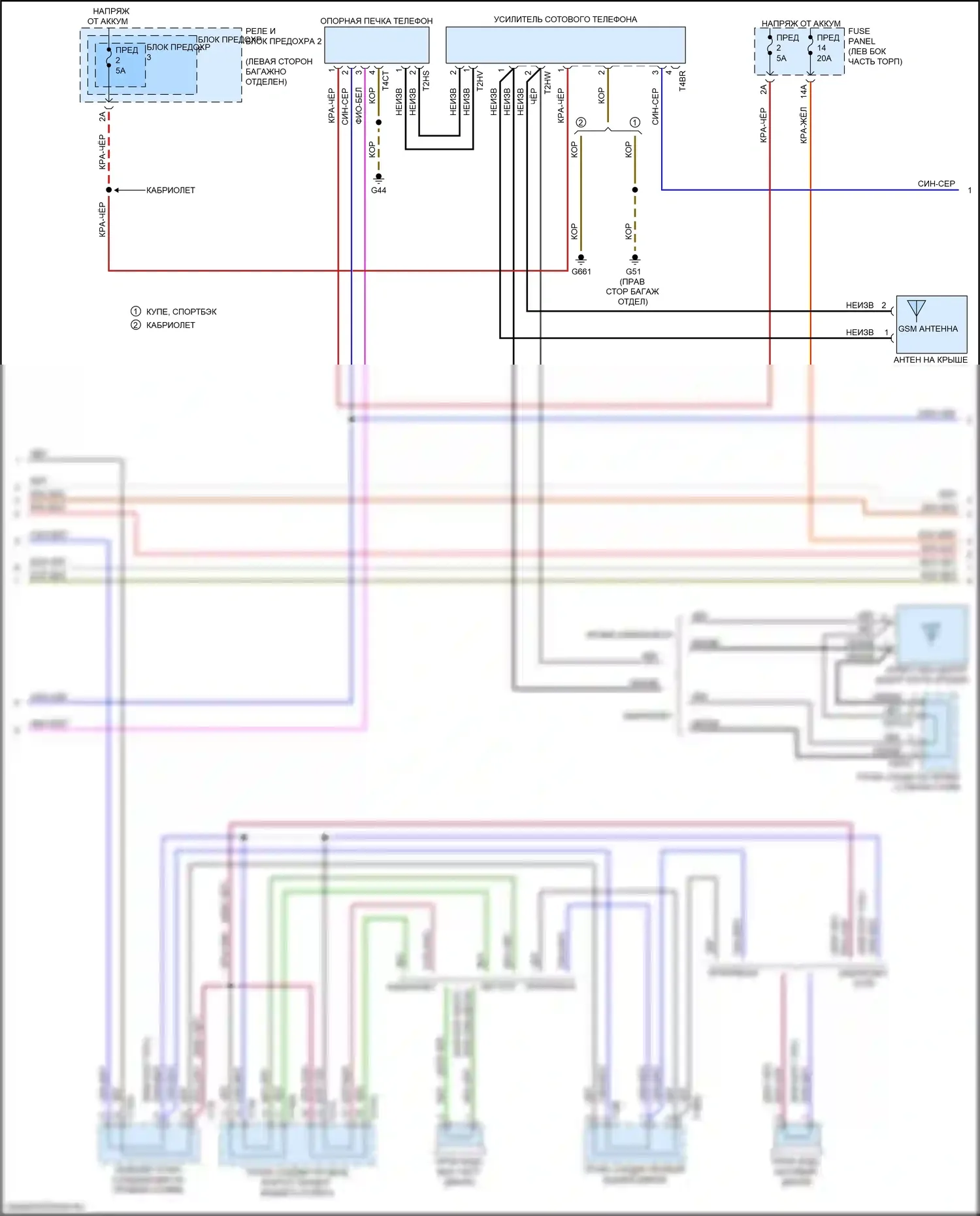 RS5 Audi F5 (2017-2019): Электросхема магнитолы, без навигации (4 из 5) 
