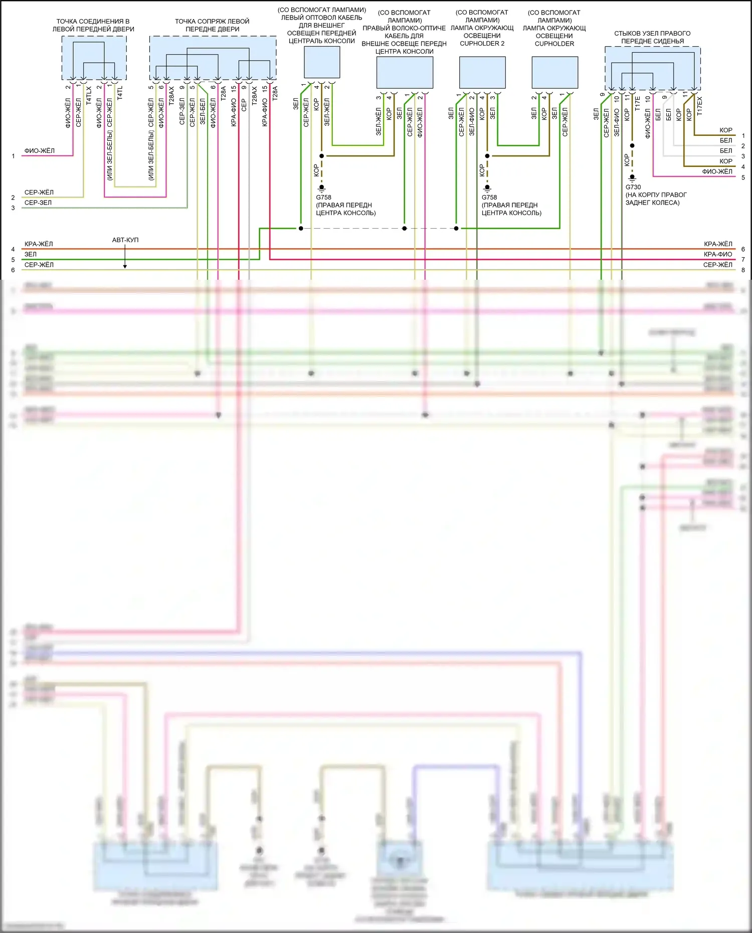 RS5 Audi F5 (2017-2019): Электросхема освещения салона (3 из 6) 