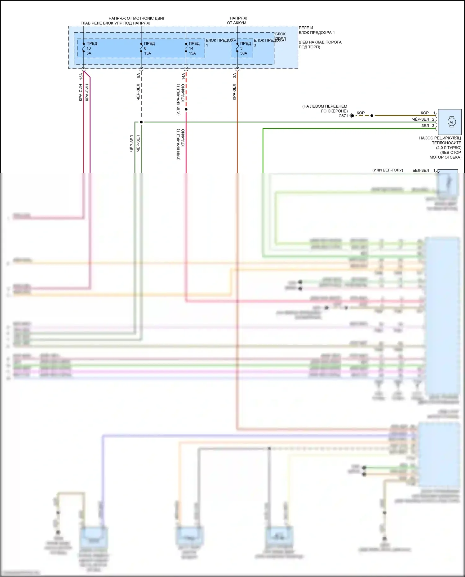 RS5 Audi F5 (2017-2019): Электросхема вентилятора охлаждения (2 из 2) 