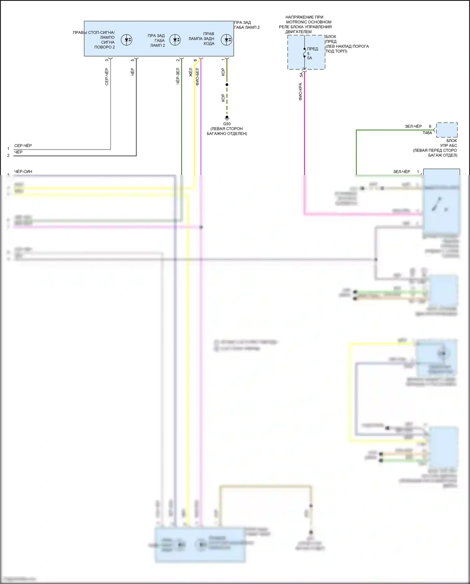 RS6 Audi C8 (2019-2024): Электросхема фар и фонарей, с несколькими матричными дальним светом (4 из 4) 
