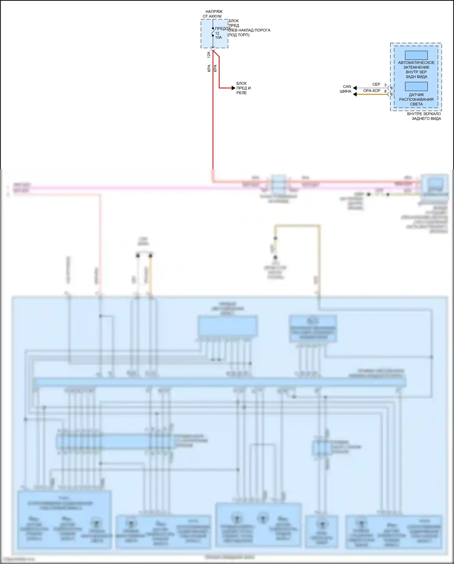 RS6 Audi C8 (2019-2024): Электросхема фар, без множественного матричного луча и дальнего света (3 из 3) 