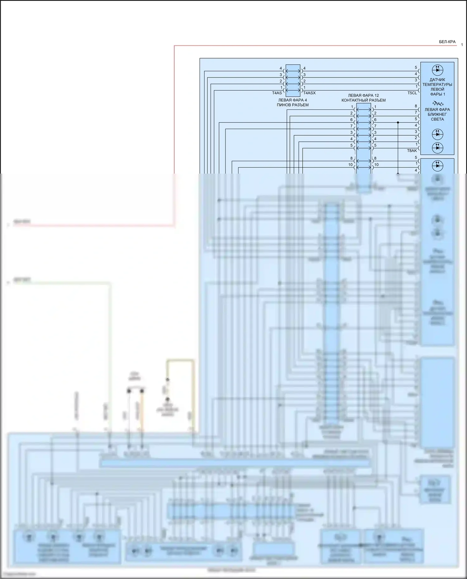 RS6 Audi C8 (2019-2024): Электросхема фар, с несколькими матричными дальним светом (2 из 3) 