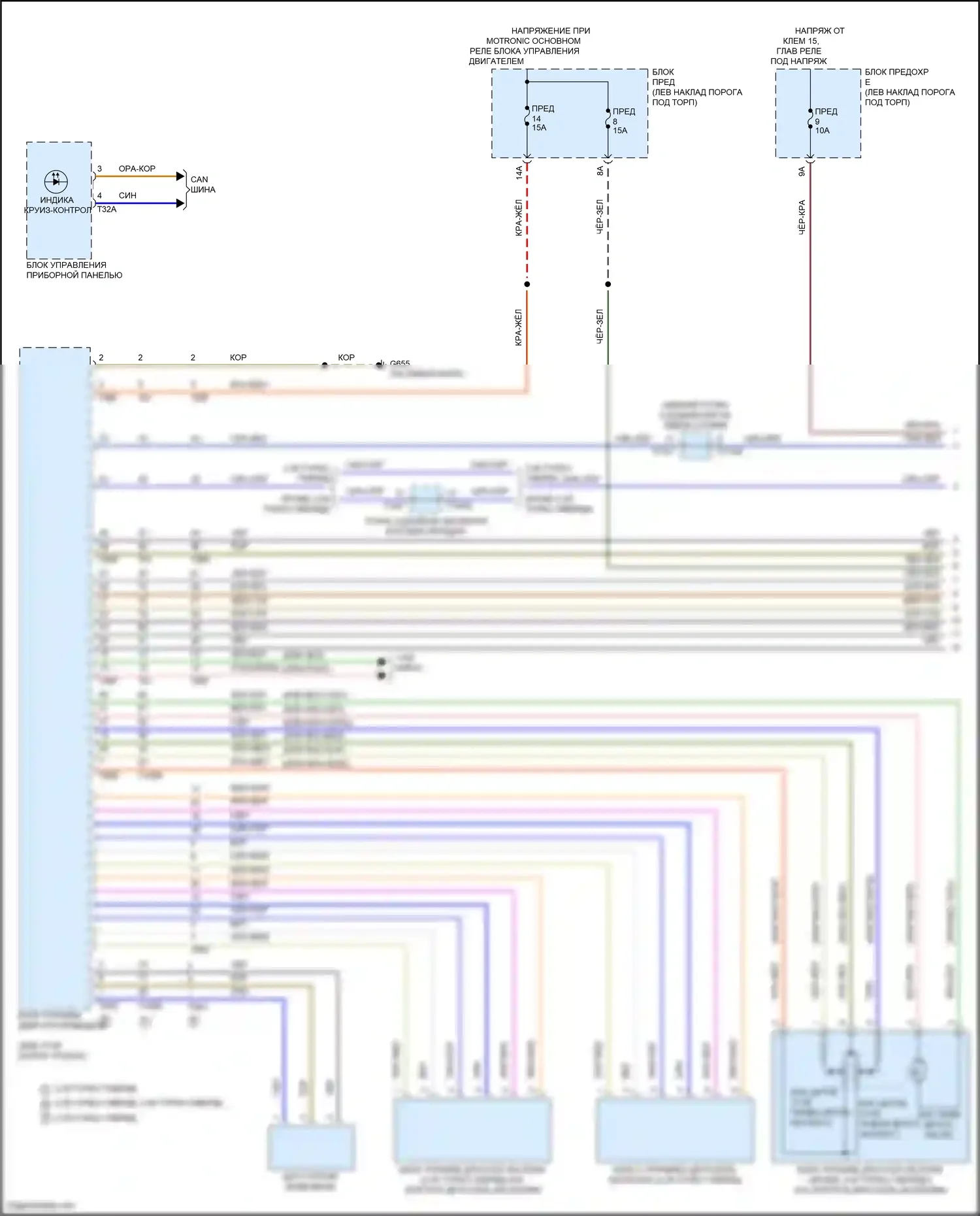RS6 Audi C8 (2019-2024): Электросхема круиз-контроля (1 из 2) 