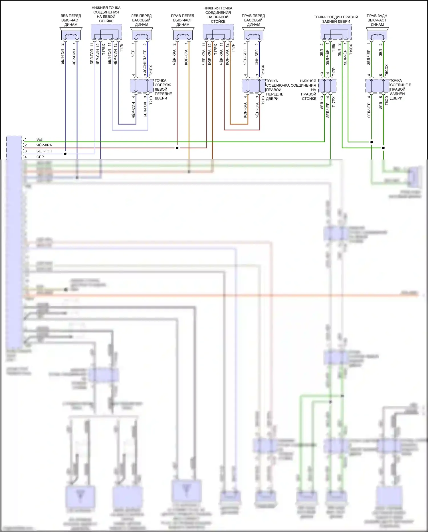 RS6 Audi C8 (2019-2024): Электросхема магнитолы, без усилителя (1 из 4) 