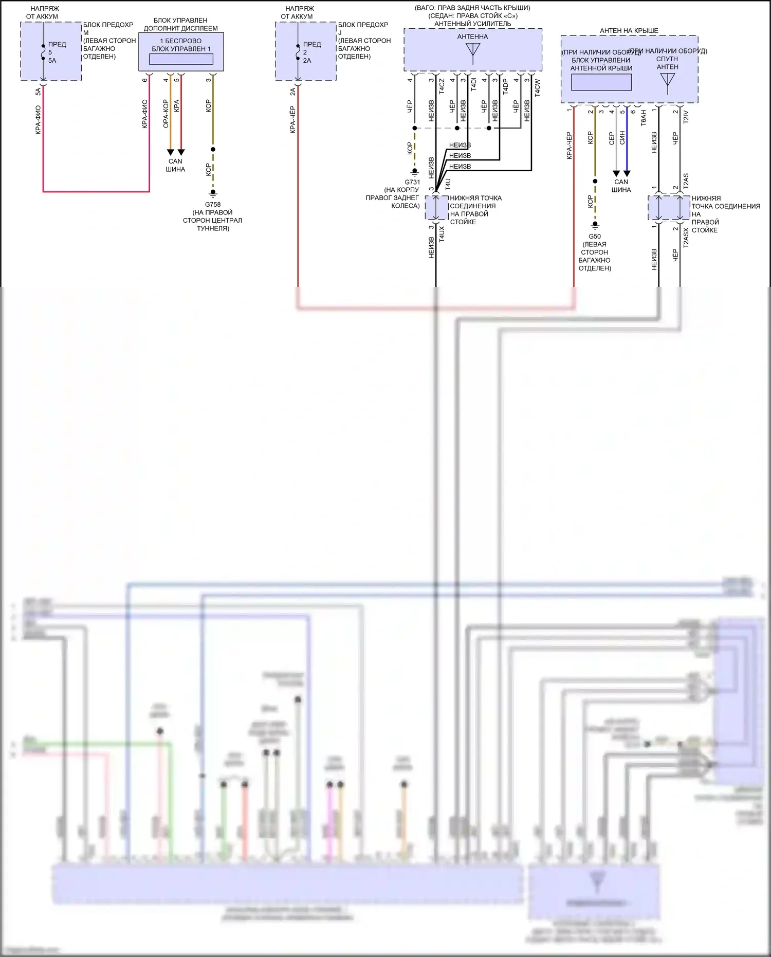RS6 Audi C8 (2019-2024): Электросхема магнитолы, с усилителем, без звука bang и olufsen (3 из 6) 