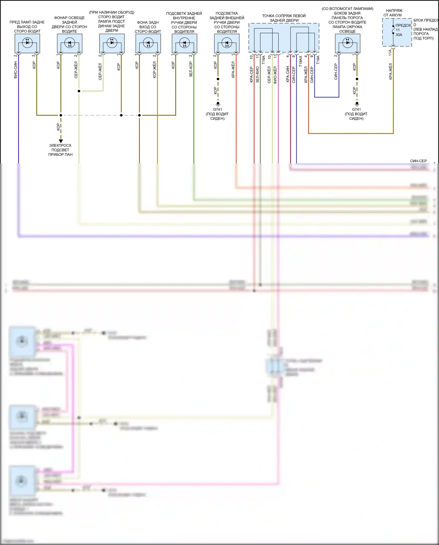 RS6 Audi C8 (2019-2024): Электросхема освещения салона (4 из 6) 