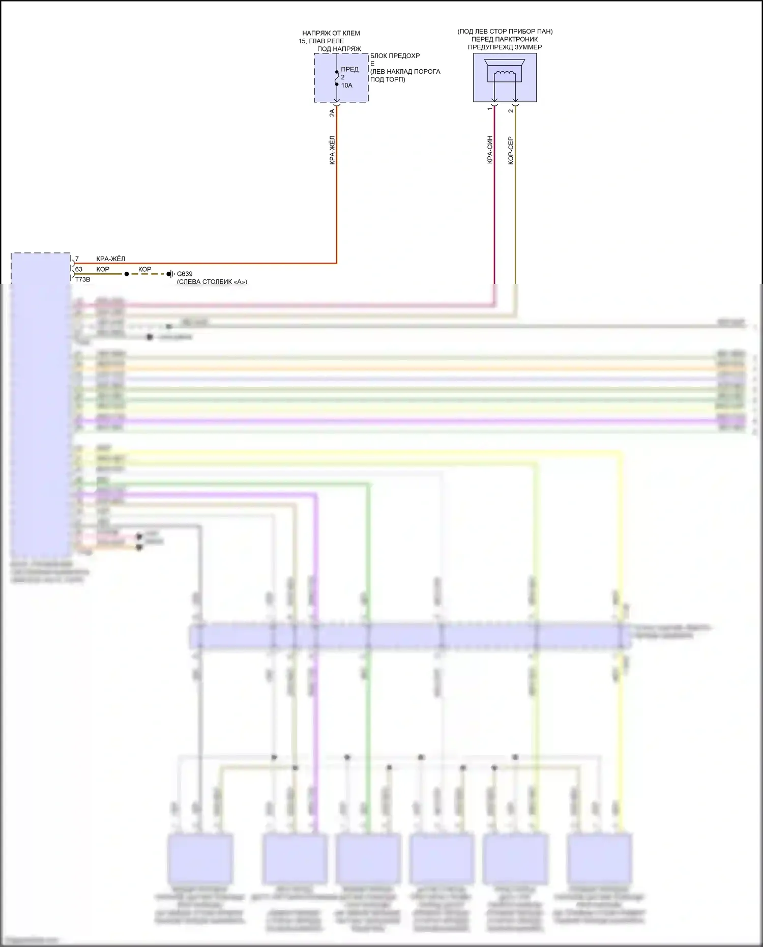 RS6 Audi C8 (2019-2024): Электросхема парктроника, с параллельной парковкой, без помощи водителя (1 из 2) 