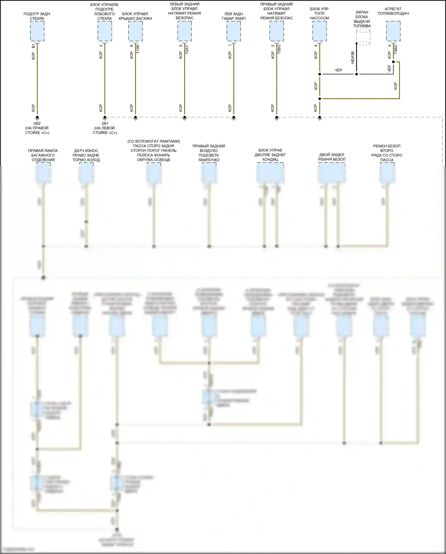 RS6 Audi C8 (2019-2024): Электросхема разводки массы (11 из 11) 