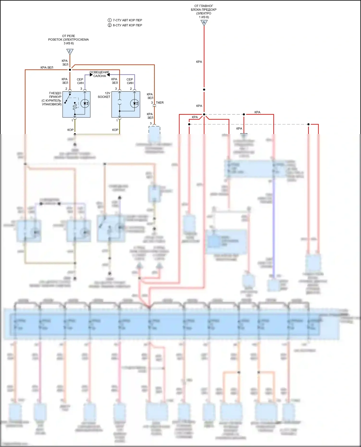 RS7 Audi I рестайлинг (2014-2018): Электросхема блока предохранителей реле (5 из 6) 