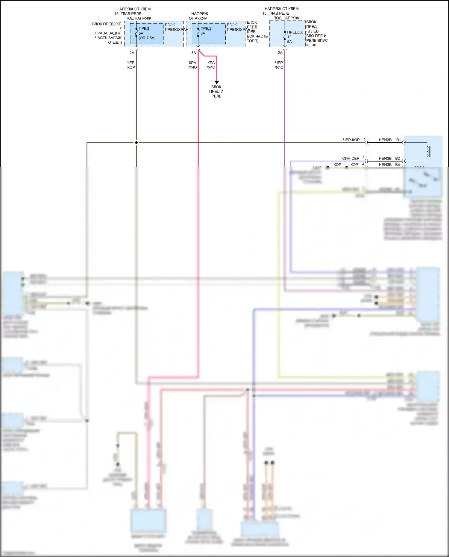 RS7 Audi I рестайлинг (2014-2018): Электросхема блокировки селектора 