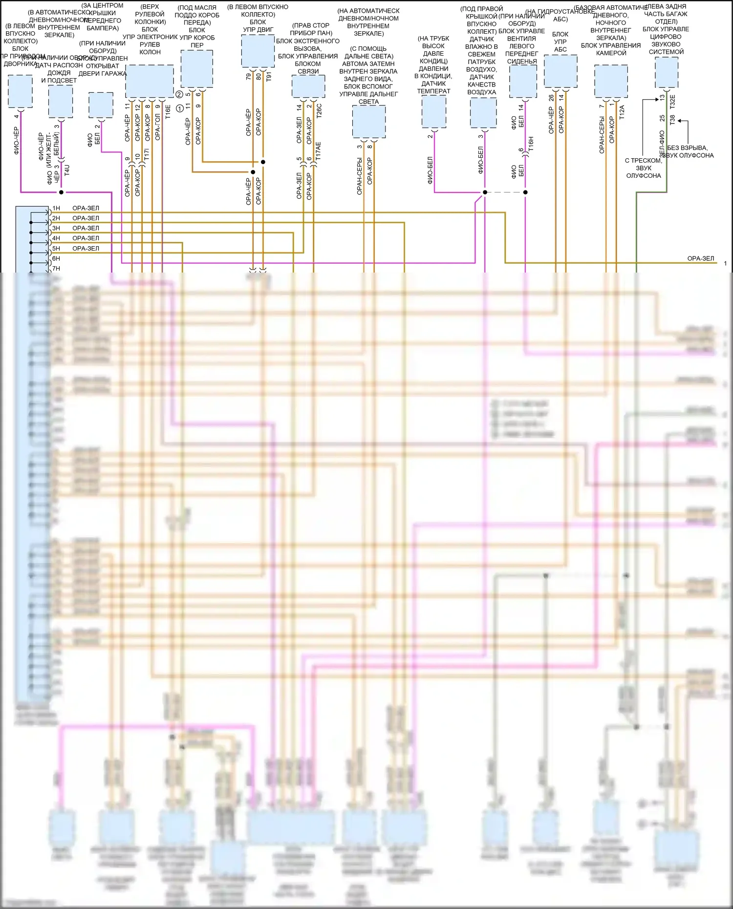 RS7 Audi I рестайлинг (2014-2018): Can шина электросхема (1 из 4) 