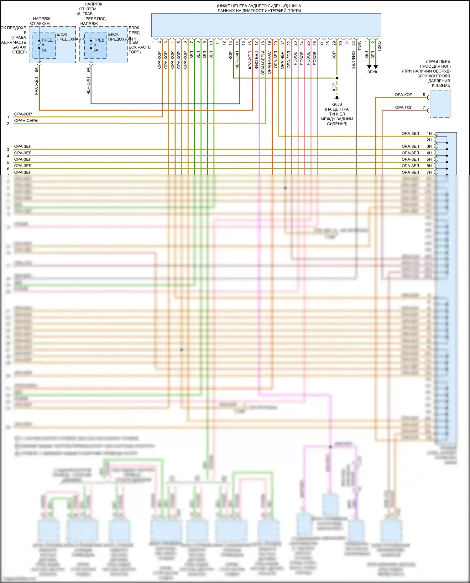 RS7 Audi I рестайлинг (2014-2018): Can шина электросхема (4 из 4) 
