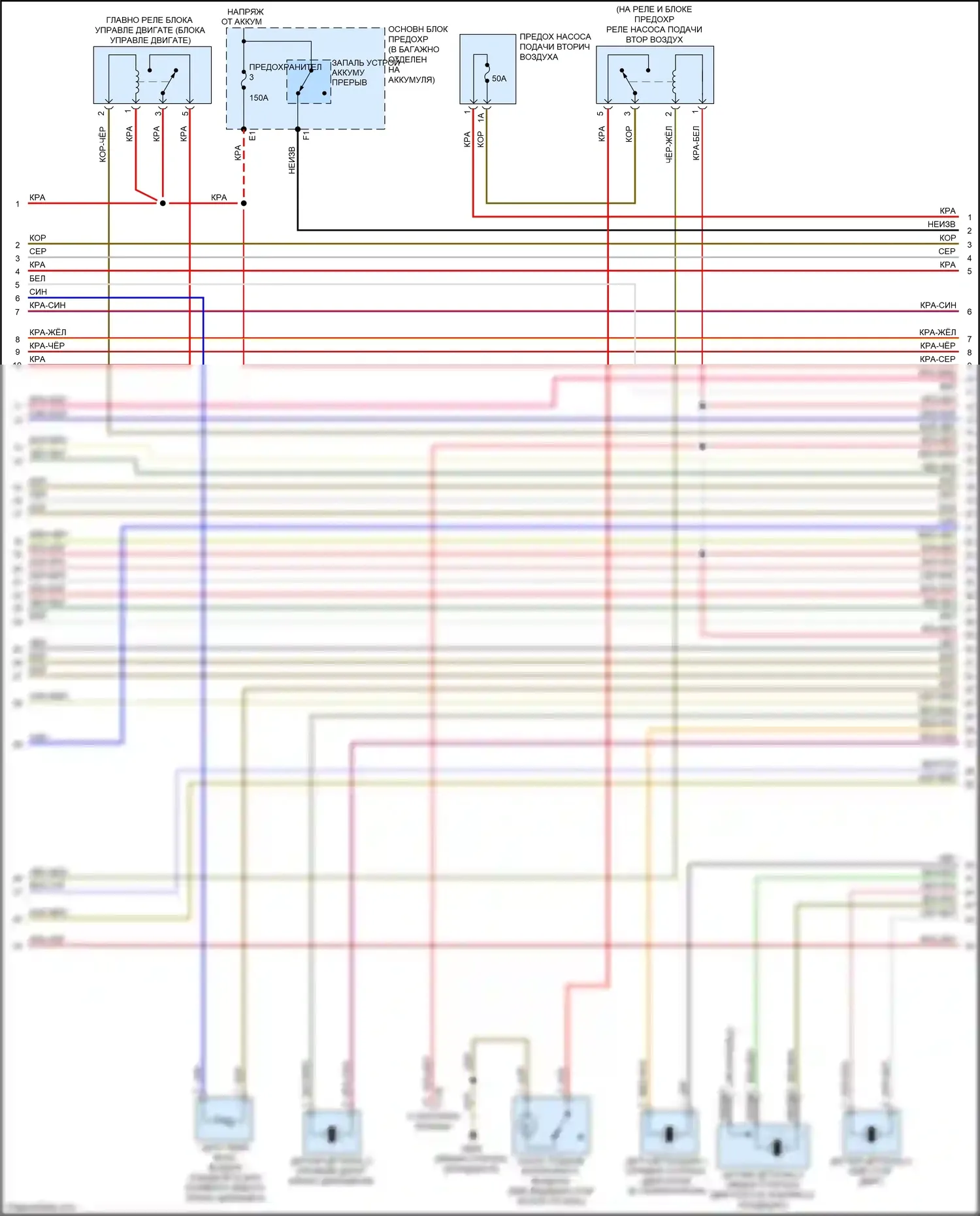 RS7 Audi I рестайлинг (2014-2018): Электросхема двигателя 4.0л турбо (2 из 12) 