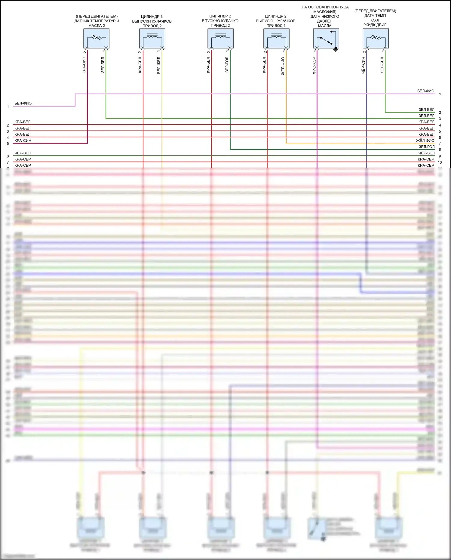 RS7 Audi I рестайлинг (2014-2018): Электросхема двигателя 4.0л турбо (5 из 12) 