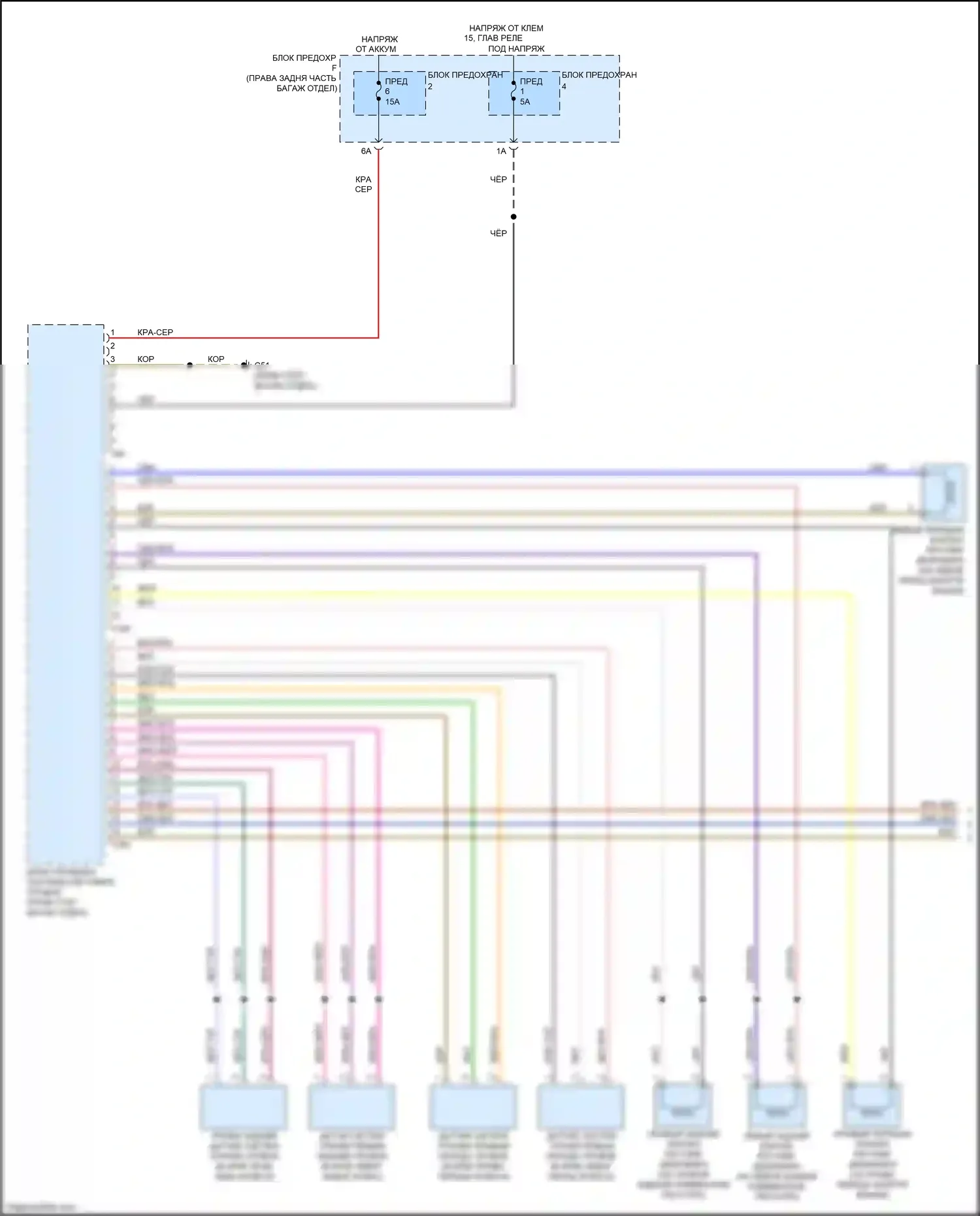 RS7 Audi I рестайлинг (2014-2018): Электросхема электронной подвески (1 из 2) 