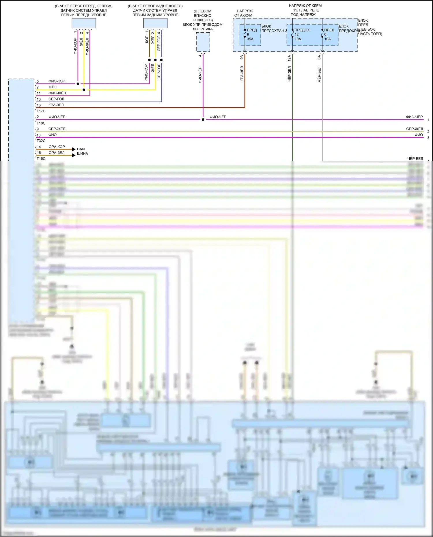 RS7 Audi I рестайлинг (2014-2018): Электросхема фар, без ксенона и матричного дальнего света (1 из 4) 