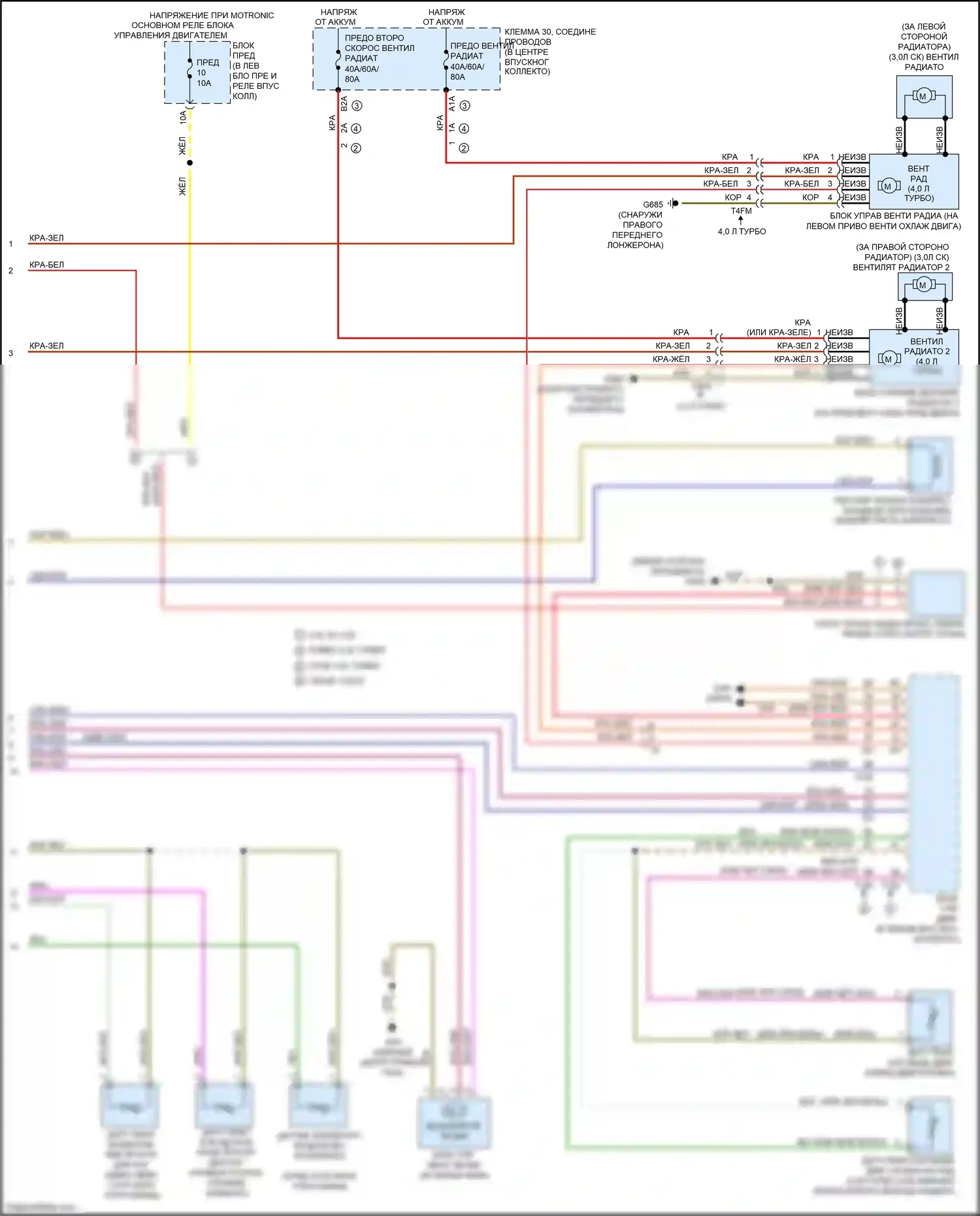RS7 Audi I рестайлинг (2014-2018): Электросхема климат контроля, базовая (3 из 3) 