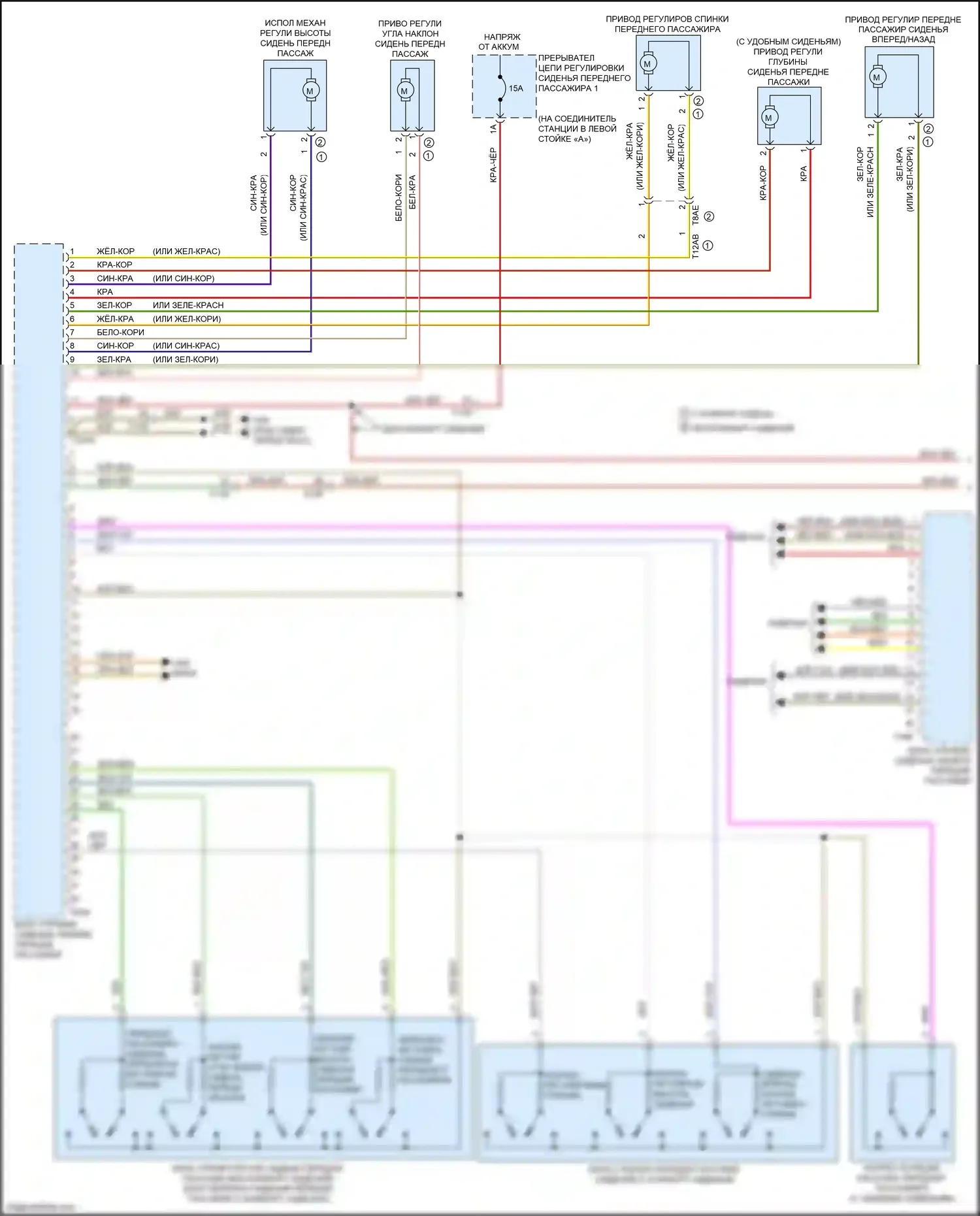 RS7 Audi I рестайлинг (2014-2018): Электросхема сиденья памяти (3 из 4) 