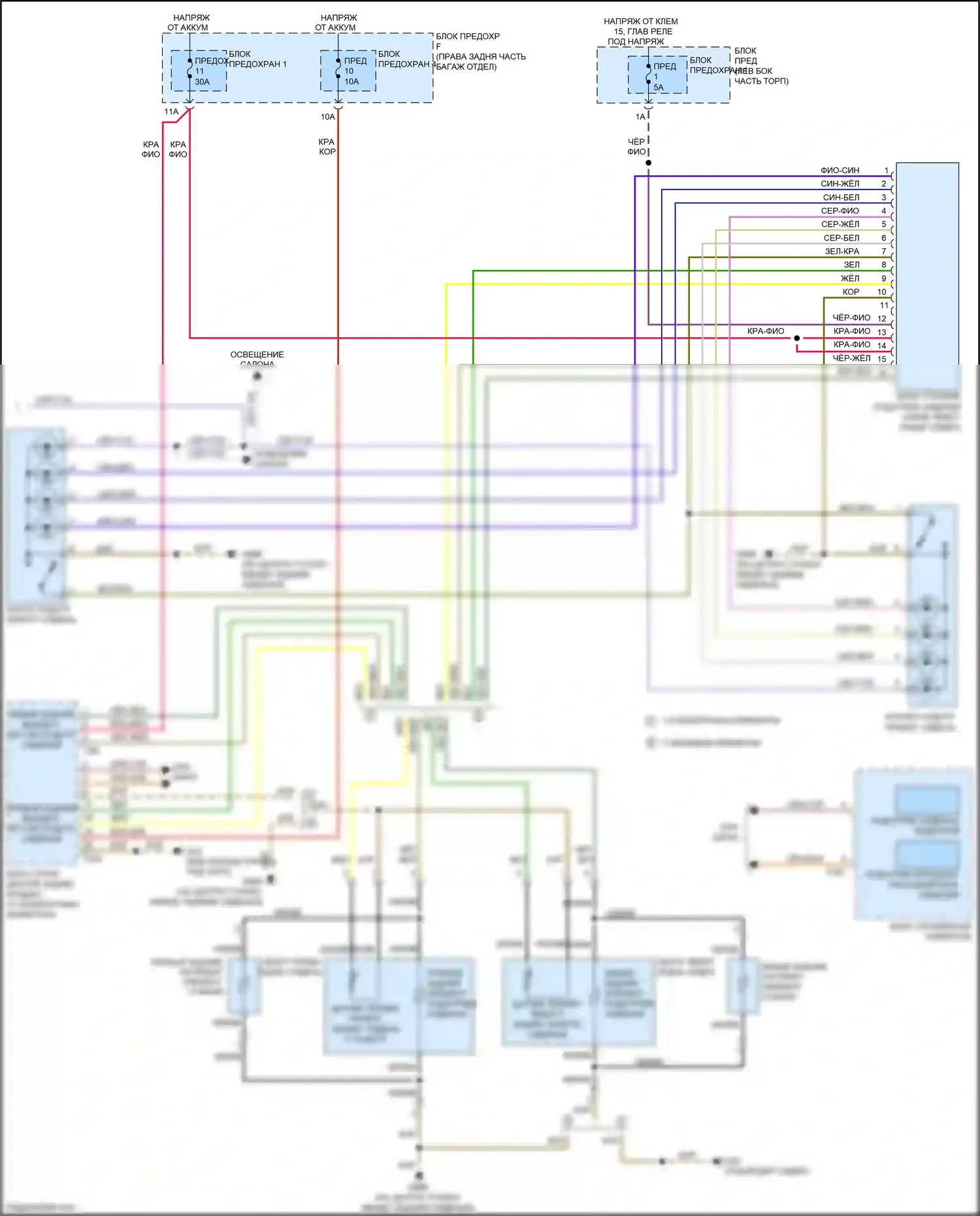 RS7 Audi I рестайлинг (2014-2018): Электросхема обогреваемых сидений, без памяти и вентиляции (2 из 2) 