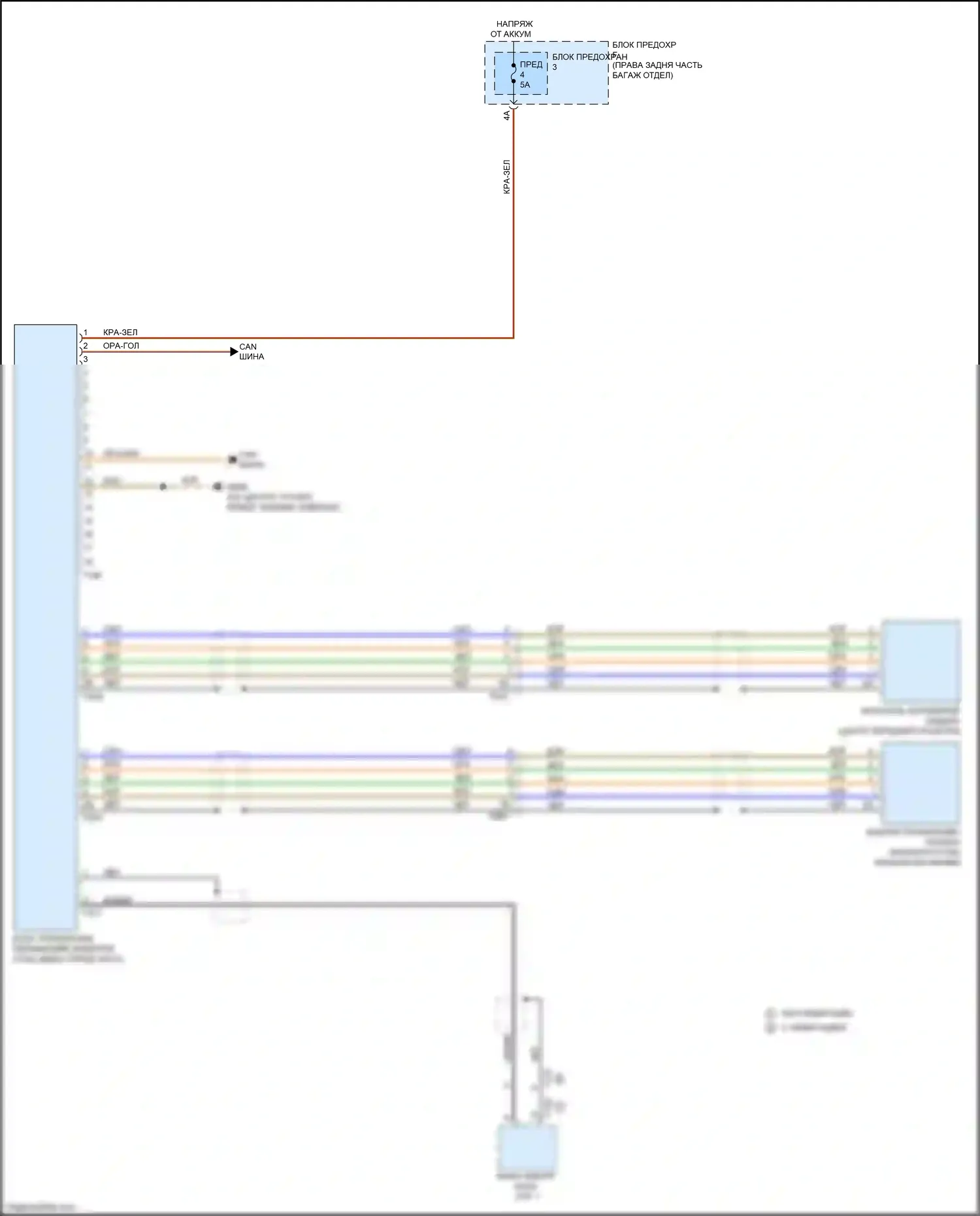RS7 Audi I рестайлинг (2014-2018): Электросхема периферийной камеры 